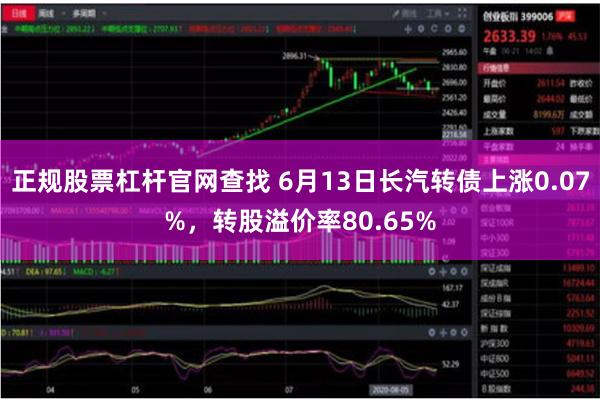 正规股票杠杆官网查找 6月13日长汽转债上涨0.07%，转股溢价率80.65%