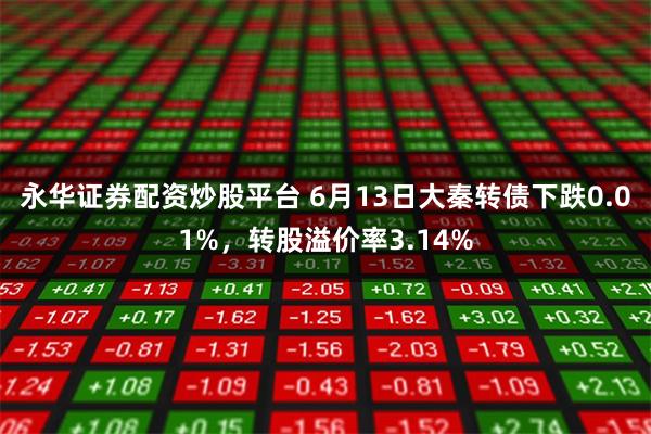 永华证券配资炒股平台 6月13日大秦转债下跌0.01%，转股溢价率3.14%