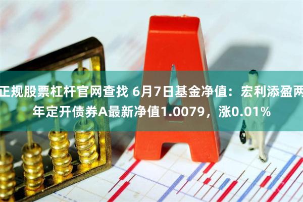正规股票杠杆官网查找 6月7日基金净值：宏利添盈两年定开债券A最新净值1.0079，涨0.01%