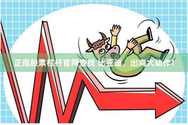 正规股票杠杆官网查找 比亚迪，出海大动作！