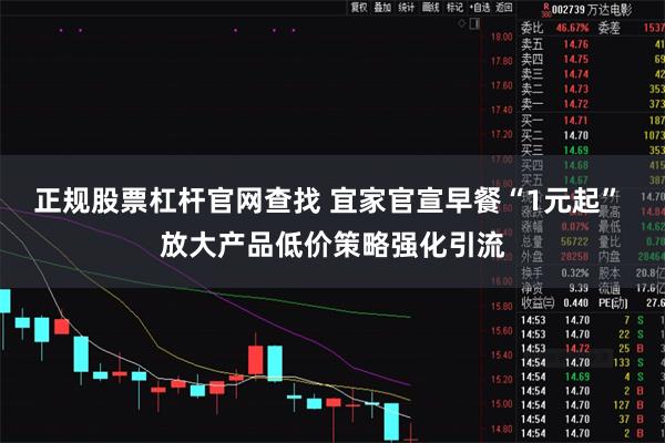 正规股票杠杆官网查找 宜家官宣早餐“1元起” 放大产品低价策略强化引流