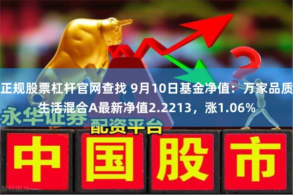 正规股票杠杆官网查找 9月10日基金净值：万家品质生活混合A最新净值2.2213，涨1.06%